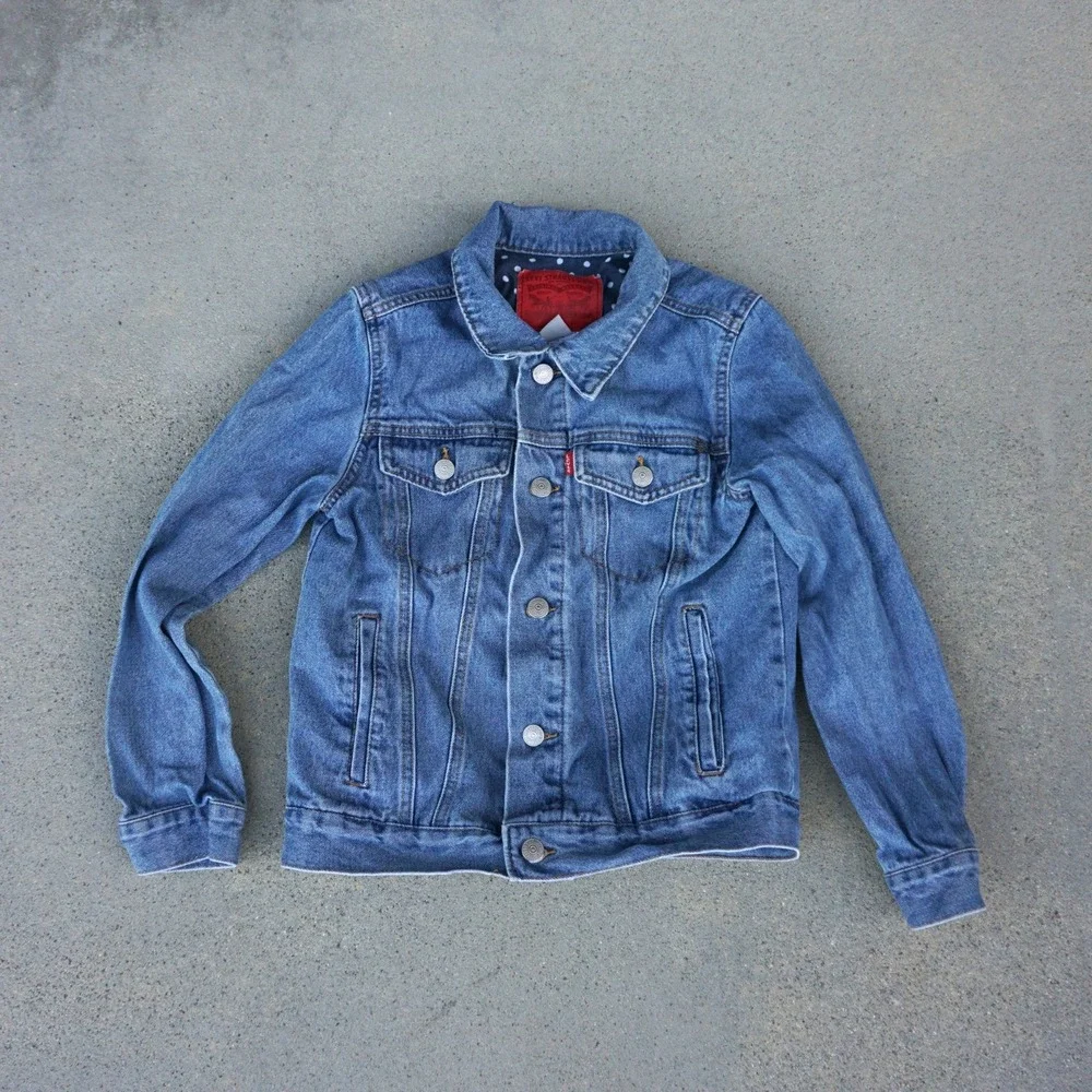 Levi's Classic Kids‎ Denim Jean Trucker Jacket Youth Medium 10-12 Yrs